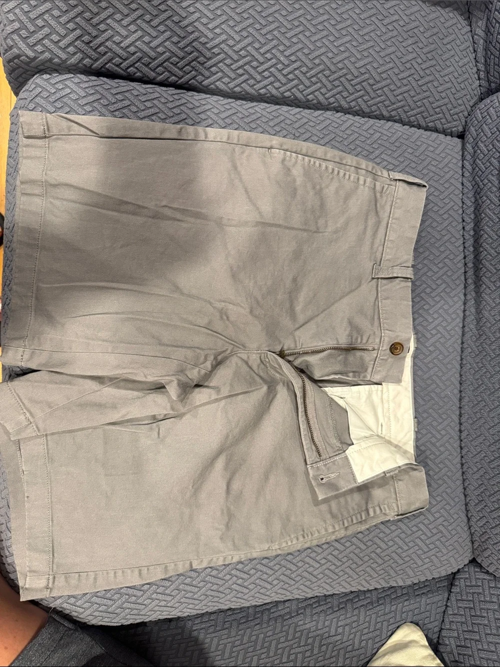 J. Crew Light Gray Flat-Front Cotton Shorts